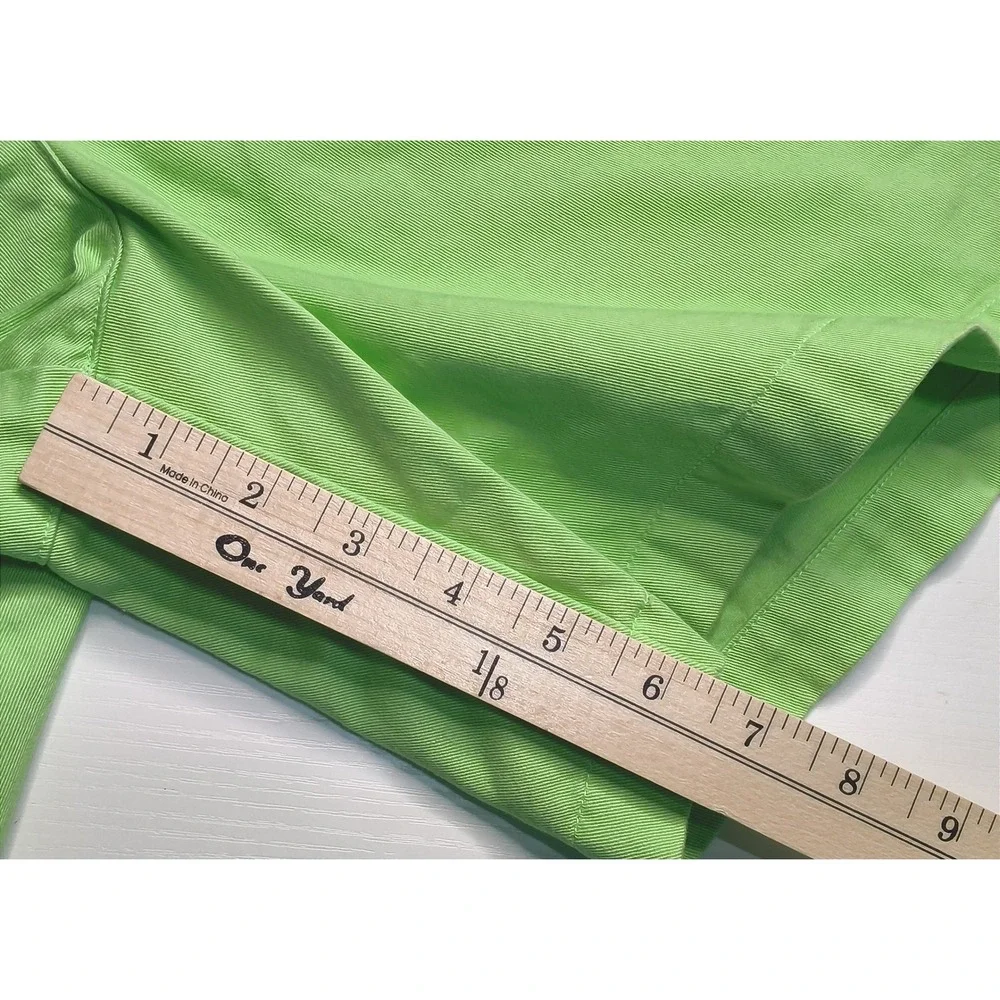 Preppy Lauren Ralph Lauren Chino Shorts Women 8 Green Cotton Twill High‎ Rise
